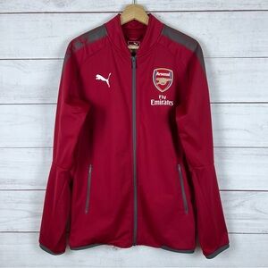Arsenal Soccer Futbol Red Track ZIP Up Jacket puma Mens Medium Gunners Soccer